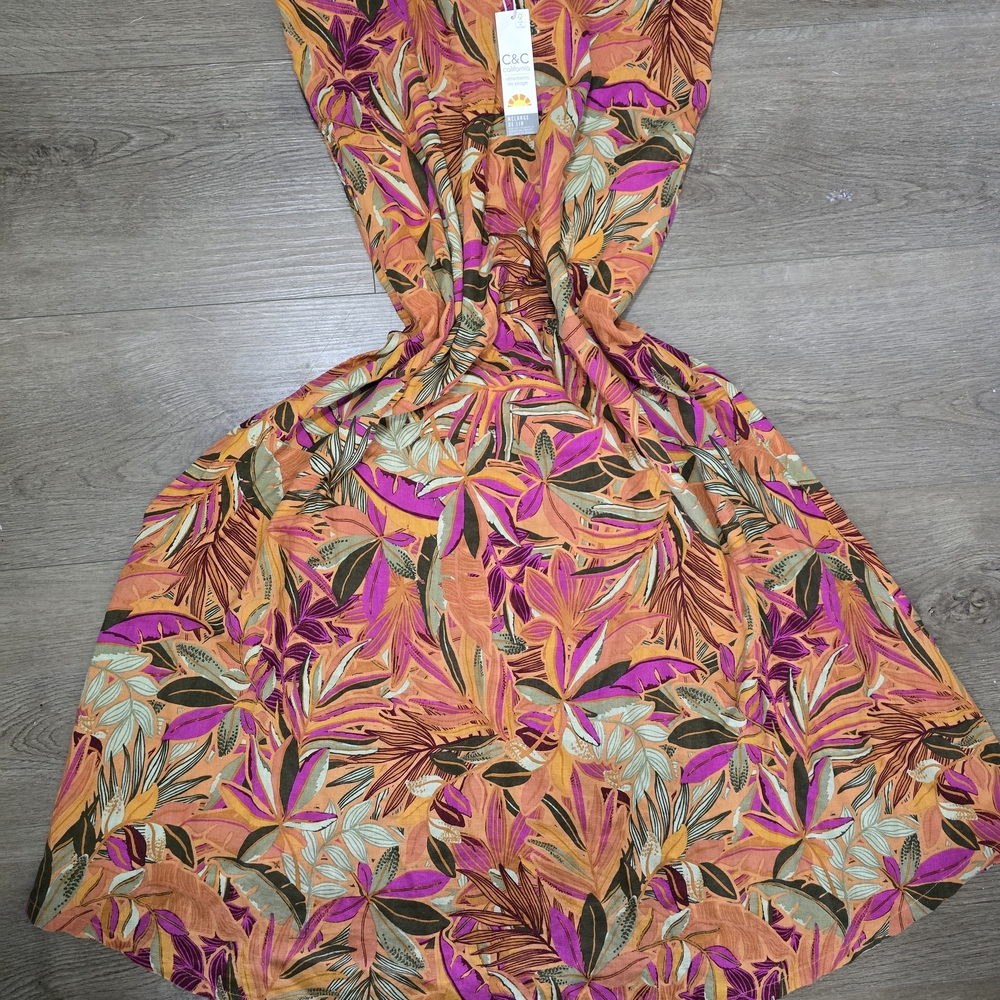 C&C California Orange, Pink & Green Tropical Maxi Dress - Picture 2 of 9